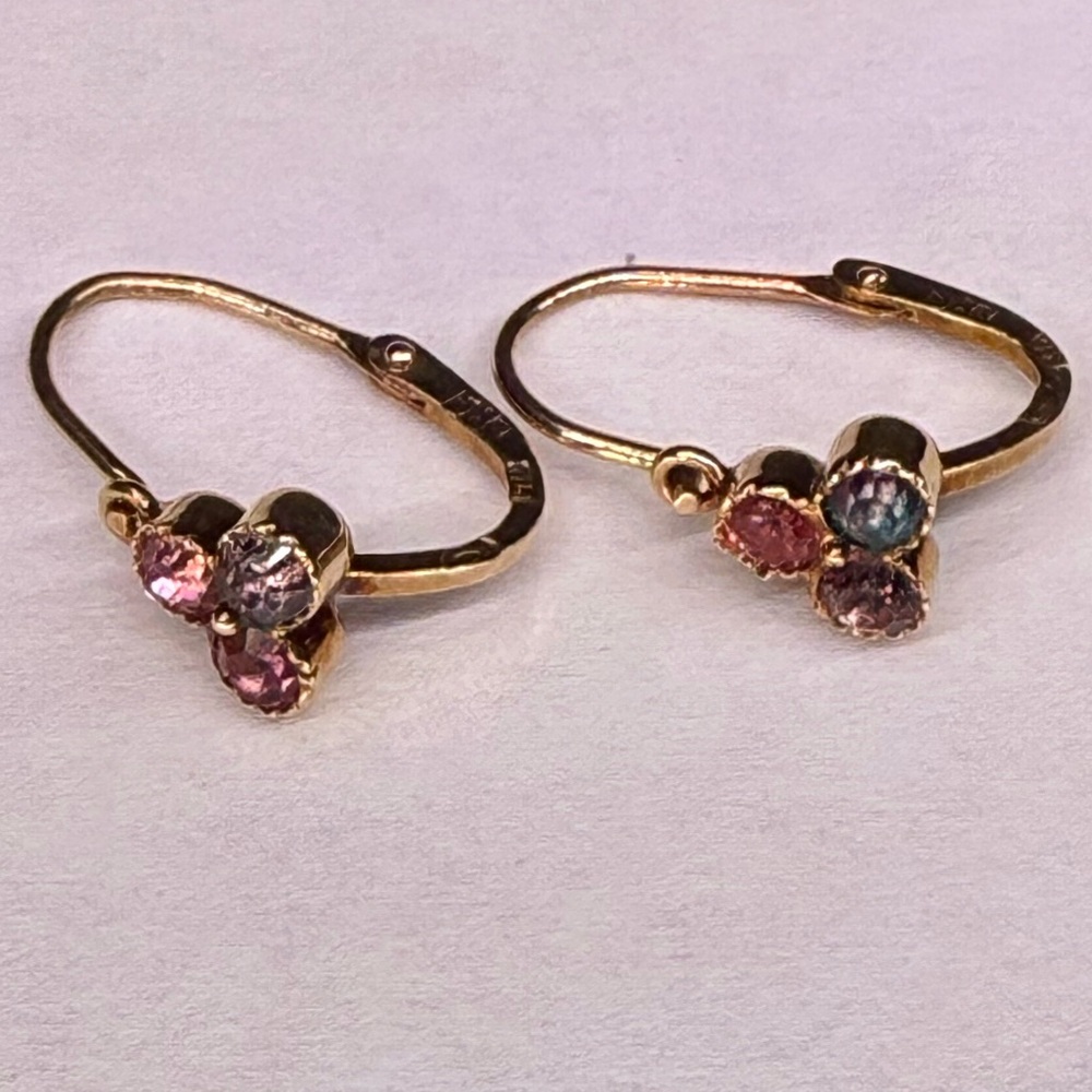 Vintage 583 Russian Gold Earrings